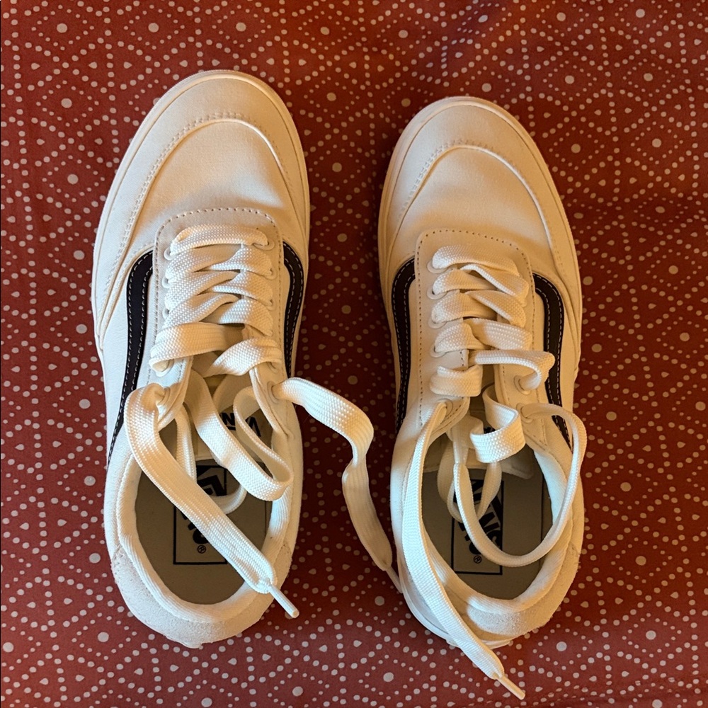 Vans Men's Classic White and Black Sneakers